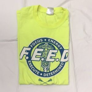 neon yellow lacrosse t shirt